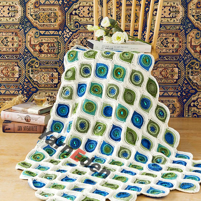 Yarn Cushion 100% hand Crochet Floor Mat YEU007 - YarnEden Handmade  Lifestyle