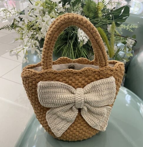 Unique design crochet bow bag -YEG060 photo review